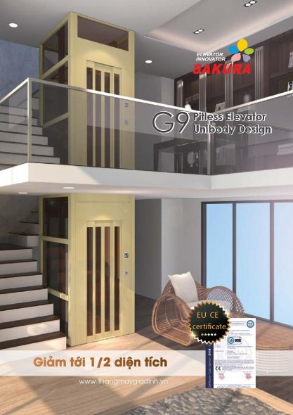 Thang máy khung nhôm hợp kim – Mẫu HAL-G9